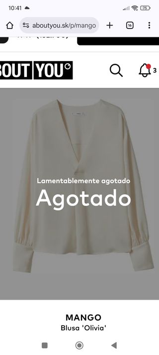 Blusa Beige Mango Talla S