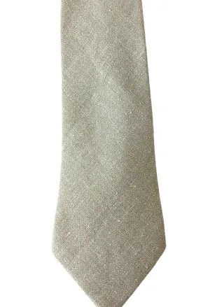 Corbata Hermés de Lino Beige