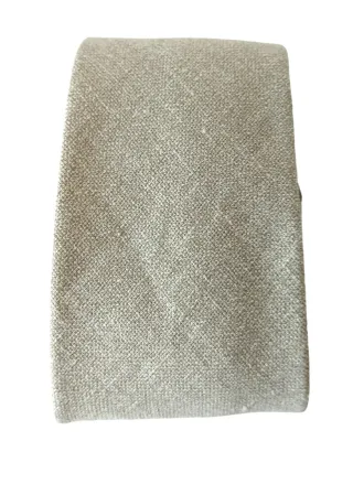 Corbata Hermés de Lino Beige