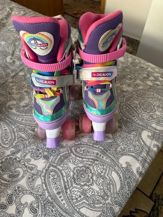 Patines Infantiles Unicornio Arcoíris vale talla30