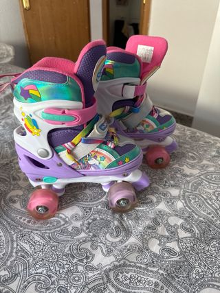 Patines Infantiles Unicornio Arcoíris vale talla30