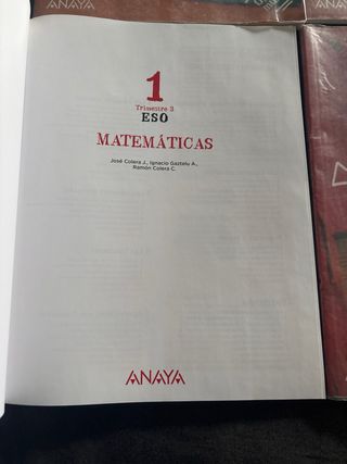 3 libros de texto de 1 de la eso 