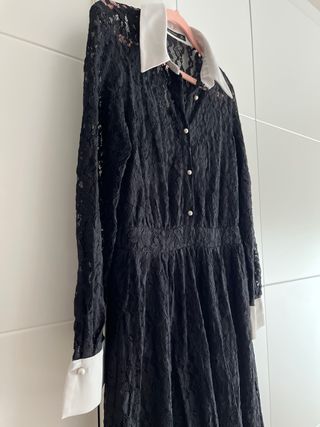 Vestido negro Zara encaje