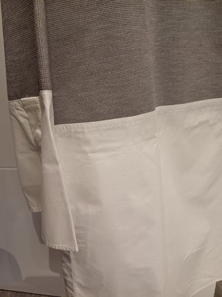 Jersey COS Algodón Gris y Blanco Manga Francesa