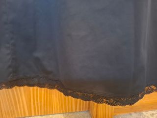Falda larga negra con encaje