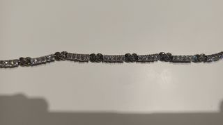 Pulsera de plata con circonitas y azabache