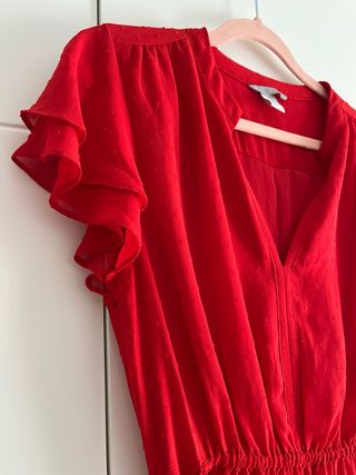 Vestido rojo con volantes