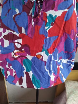 Blusón de algodón estampado