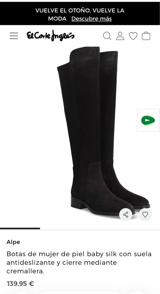 Botas de piel baby silk negras