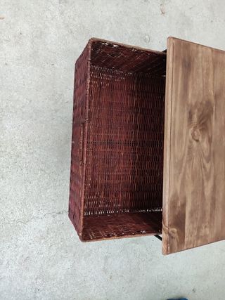 Cajonera Hierro y Mimbre Marrón