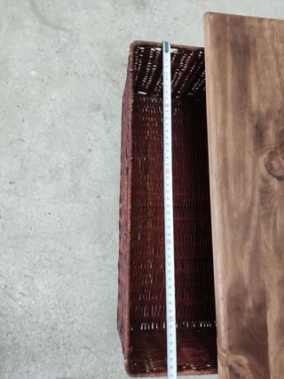 Cajonera Hierro y Mimbre Marrón