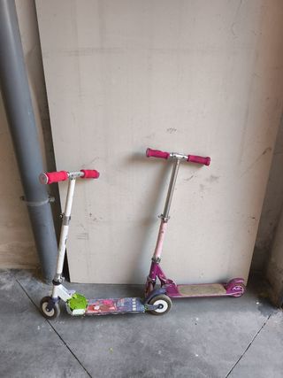 Patinete infantil rosa y blanco