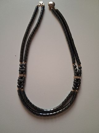 Collana Ematite Doppio Filo Vintage