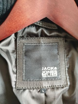 Chaqueta de cuero Jack and Jones Negra
