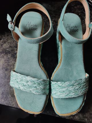 Sandalias cuña Alma Blue Talla 38