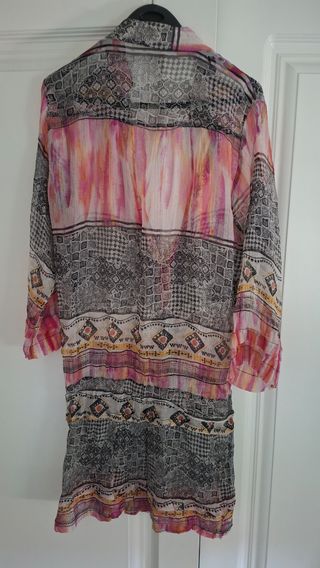 Blusa Ibicenca Transparente Multicolor