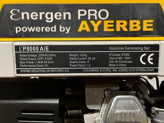 ALQUILER Grupo Electrógeno 6,5kW AYERBE