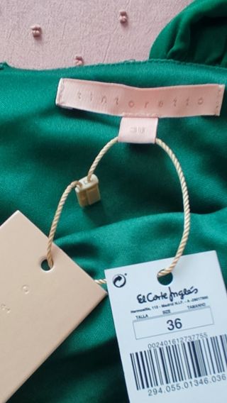 Vestido largo verde seda drapeado