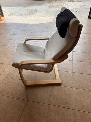Sillón POÄNG IKEA Chapa Abedul/Knisa Beige