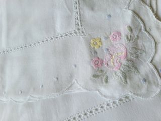 Lenzuola vintage ricamate a mano con 1 federa