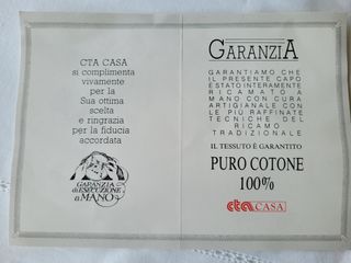 Lenzuola vintage ricamate a mano con 1 federa