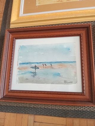 Lotto di 3 Quadri originali: acquerello e olio