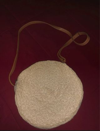Bolso de Esparto Redondo Beige
