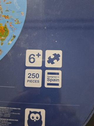 Puzzle Mapa Mundi Redondo Educativo +6años