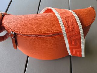 Marsupio in pelle arancio Made in Italy