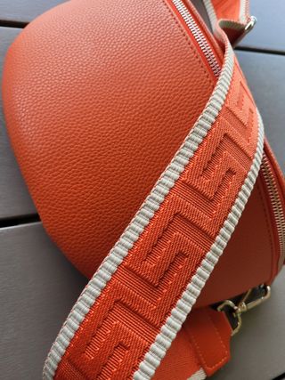 Marsupio in pelle arancio Made in Italy