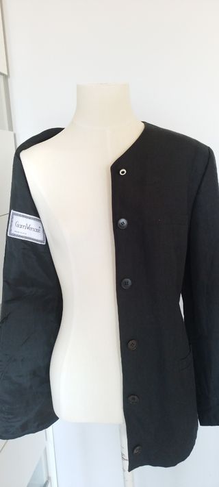 Blazer Gianni Versace Lino Nero Tg 46