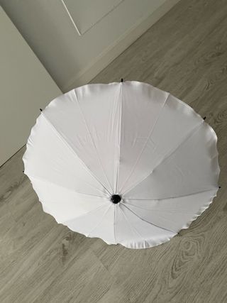 Sombrilla para silla de paseo bebé blanca