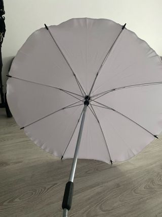 Sombrilla para silla de paseo bebé blanca