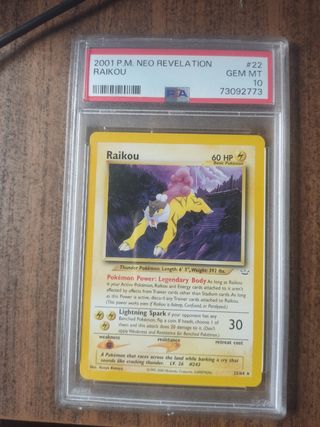 Carta Raikou Neo Genesis PSA 10