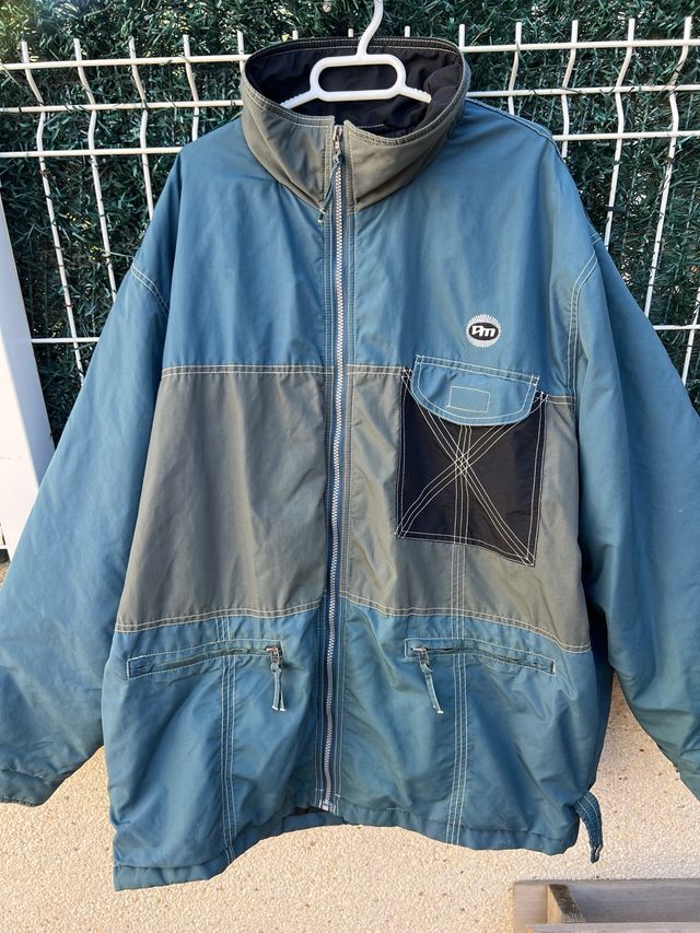 Chaqueta Vintage Azul y Gris