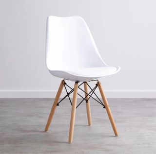 Set di 6 sedie nordiche in legno bianco