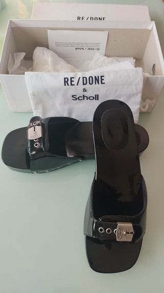 Sandalias RE DONE x Scholl Pescura Negro