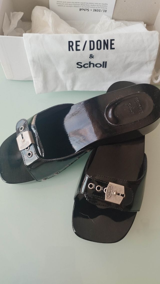 Sandalias RE DONE x Scholl Pescura Negro