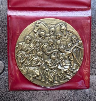 Medalla Metopa Bronce Navidad 2001
