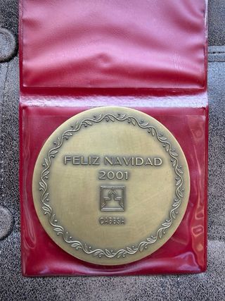Medalla Metopa Bronce Navidad 2001