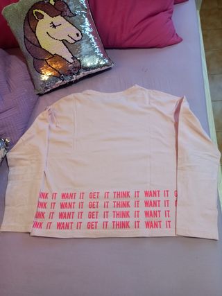 Maglia bambina OVS rosa scritta