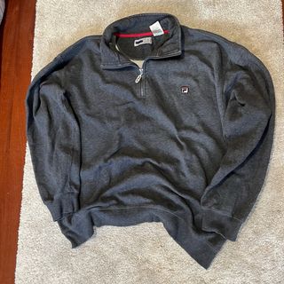 Sudadera Fila gris oscuro con cremallera