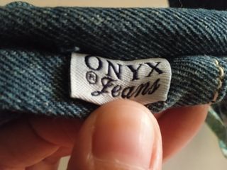 Custodia telefono jeans blu con farfalla Onyx