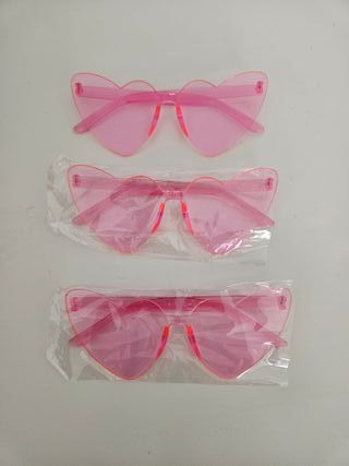 Pack 3 Gafas Corazón Rosas