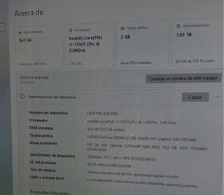 HP Pavilion All-in-One i7 16GB RAM