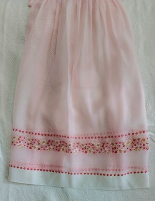 Camisón vintage rosa hecho a mano