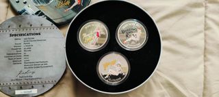 3 Onzas Plata Bombarderos WWII NIUE 2012 NOSE ART