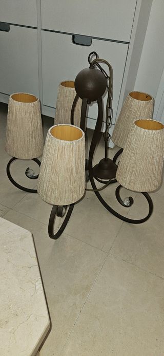 Lámpara de techo salón 5 brazos