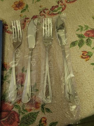 2 Set posate pesce in metallo