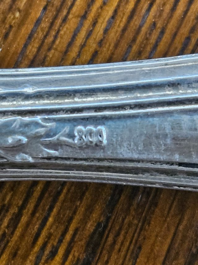 Antiche posate da dolce in argento e oro